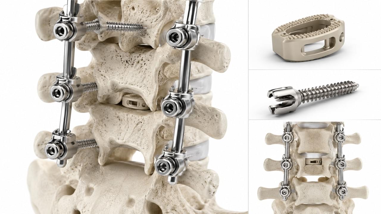 Home 9 Spinal implants complete system interbody cage pedicle screws rods lumbar spine