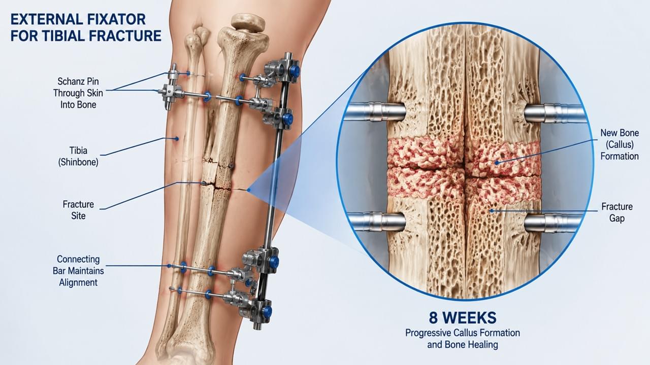 Home 9 External fixation fracture treatment tibial fracture stabilization bone healing callus