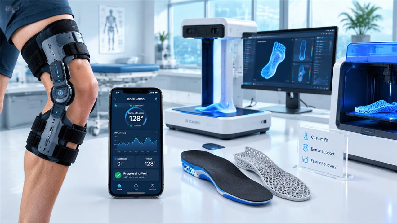Acessórios Ortopédicos e Dispositivos de Reabilitação Decodificados: 7 Famílias de Produtos Que Aceleram a Recuperação do Paciente 2 Acessórios ortopédicos inteligentes — tala com sensor integrado e monitoramento por aplicativo e órteses impressas em 3D